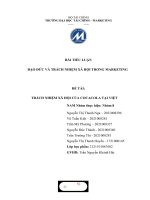 TIỂU LUẬN đạo đức và TRÁCH NHIỆM xã hội TRONG MARKETING đề tài TRÁCH NHIỆM xã hội của COCACOLA tại VIỆT NAM 