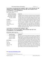 Lagocheilus klobukowskii (Morlet, 1885): Một loài ốc cạn có nắp miệng mới cho khu hệ Việt Nam (Gastropoda: Cyclophoridae)