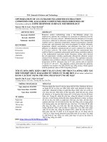 Tối ưu hóa điều kiện chiết xuất có sự hỗ trợ của sóng siêu âm đối với hợp chất alkaloid từ thân củ nghệ đen (Curcuma zedoaria) bằng cách sử dụng phương pháp đáp ứng bề mặt