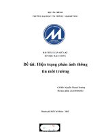 TIỂU LUẬN GIỮA kì TIN học đại CƯƠNG đề tài hiện trạng phản ánh thông tin môi trường 