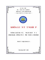 KHÓA LUẬN TỐT NGHIỆP: NÂNG CAO CHẤT LƯỢNG DỊCH VỤ TẠI DMZ BAR - CÔNG TY CỔ PHẦN DU LỊCH DMZ