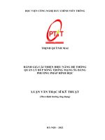 (LUẬN văn THẠC sĩ) đánh giá cải thiện hiệu năng hệ thống quản lý búp sóng trong mạng 5g bằng phương pháp hình học 