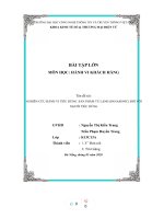 NGHIÊN cứu HÀNH VI TIÊU DÙNG sản PHẨM tủ LẠNH (PANASONIC) đối với NGƯỜI TIÊU DÙNG 