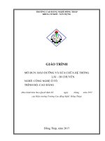 Giáo trình Bảo dưỡng và sửa chữa hệ thống lái di chuyển (Nghề: Công nghệ ô tô - Cao đẳng) - Trường Cao đẳng nghề Đồng Tháp