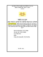 Phân tích hai phương pháp sản xuất giá trị thặng dư và giá trị thăng dư siêu ngạchý nghĩa của việc nghiên cứu vấn đề này đối với việc phát triển nền kinh tế nước ta hiện nay 