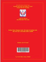 Phân tích trạng thái tới hạn và đánh giá độ tin cậy cho mối hàn laser 