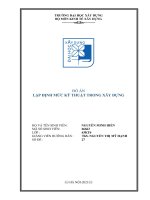 đồ án lập định mức kỹ thuật trong xây dựng 