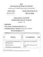 Kế hoạch giáo dục, phụ lục 1, 2, 3 ngữ văn 6 sách kết nối tri thức với cuộc sống