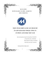 PHÂN TÍCH CHIẾN lược sản PHẨM mì ăn LIỀN hảo hảo THUỘC CÔNG TY cổ PHẦN ACECOOK VIỆT NAM 