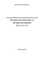1  ma trận và đặc tả môn văn THCS