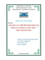 Kế toán lưu chuyển hàng hóa tại công ty cổ phần lương thực – thực phẩm sa đéc 