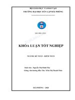 KHÓA LUẬN TỐT NGHIỆP: HOÀN THIỆN CÔNG TÁC KẾ TOÁN DOANH THU, CHI PHÍ VÀ XÁC ĐỊNH KẾT QUẢ KINH DOANH TẠI CÔNG TY TNHH VẬN TẢI TRƯỜNG THÁI