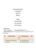 Kế hoạch giáo dục, phụ lục I cv 5512 môn ngữ văn lớp 10 sách kết nối tri thức với cuộc sống