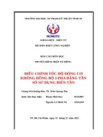 ĐIỀU CHỈNH TỐC ĐỘ ĐỘNG CƠ KHÔNG ĐỒNG BỘ 3 PHA BẰNG TẦN SỐ SỬ DỤNG BIẾN TẦN