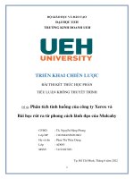 Đề tài Phân tích tình huống của công ty Xerox và Bài học rút ra từ phong cách lãnh đạo của Mulcahy