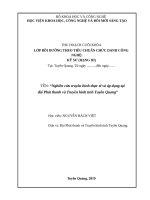 đề tài nghiên cứu truyền hình thực tế và áp dụng tại đài phát thanh và truyền hình tỉnh tuyên quang 