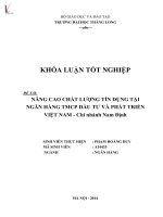 nâng cao chất lượng tín dụng tại ngân hàng tmcp đầu tư và phát triển việt nam chi nhánh nam địnhnâng cao chất lượng tín dụng tại ngân hàng tmcp đầu tư và phát triển việt nam chi nhánh nam định