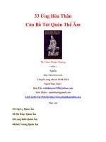 33 Ứng Hóa Thân Của Bồ Tát Quán Thế Âm. TK. Thích Nhuận Thường
