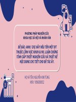 ĐỀ TÀI HÀNH VI ỨNG XỬ TRÊN MẠNG XÃ HỘI CỦA SINH VIÊN HỌC VIỆN BÁO CHÍ VÀ TUYÊN TRUYỀN HIỆN NAY