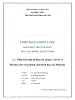 TIỂU LUẬN TRIỂN KHAI CHIẾN lược đề tài phân tích tình huống của công ty xerox và bài học rút ra từ phong cách lãnh đạo của mulcahy 