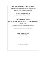 Xây dựng hệ thống quản lý phương tiện vận tải (khóa luận tốt nghiệp)