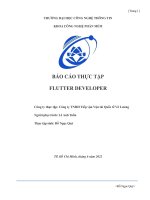 BÁO CÁO THỰC TẬP FLUTTER DEVELOPER
