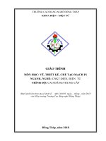 Giáo trình Vẽ, thiết kế, chế tạo mạch in (Nghề: Công nghệ kỹ thuật Điện-Điện tử - CĐ/TC) - Trường Cao đẳng nghề Đồng Tháp