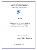 Xây dựng ứng dụng mạng xã hội chia sẽ văn hóa ẩm thực