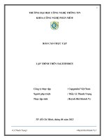 BÁO CÁO THỰC TẬP LẬP TRÌNH TRÊN SALESFORCE