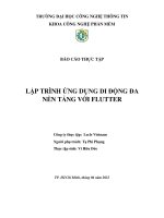 LẬP TRÌNH ỨNG DỤNG DI ĐỘNG ĐA NỀN TẢNG VỚI FLUTTER