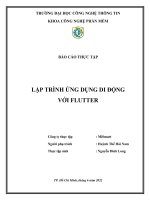LẬP TRÌNH ỨNG DỤNG DI ĐỘNG VỚI FLUTTER (BÁO CÁO THỰC TẬP)