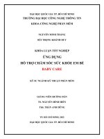 Ứng dụng hỗ trợ chăm sóc sức khỏe em bé (khóa luận tốt nghiệp)