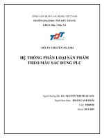 ĐỒ án CHUYÊN NGÀNH hệ THỐNG PHÂN LOẠI sản PHẨM THEO màu sắc DÙNG PLC 