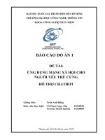 Ứng dụng mạng xã hội cho người yêu thú cưng hỗ trợ chatbot