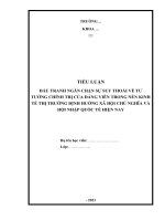 tiểu luận đấu tranh ngăn chặn sự suy thoái về tư tưởng chính trị của đảng viên trong nền kinh tế thị trường định hướng xã hội chủ nghĩa và hội nhập quốc tế hiện nay