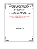 Giải pháp quản lý khám chữa bệnh cho các cơ sở y tế (khóa luận tốt nghiệp)