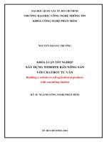 Xây dựng website bán nông sản với chatbot tư vấn (khóa luận tốt nghiệp)