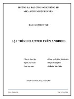 BÁO CÁO THỰC TẬP LẬP TRÌNH FLUTTER TRÊN ANDROID