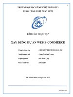 BÁO CÁO THỰC TẬP XÂY DỰNG DỰ ÁN WEB E-COMMERCE
