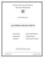 BÁO CÁO THỰC TẬP LẬP TRÌNH GAME BẮN TRỨNG