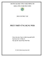 BÁO CÁO THỰC TẬP PHÁT TRIỂN ỨNG DỤNG WEB