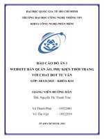 Website bán quần áo, phụ kiện thời trang với chat bot tư vấn