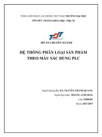 ĐỒ án CHUYÊN NGÀNH hệ THỐNG PHÂN LOẠI sản PHẨM THEO màu sắc DÙNG PLC 