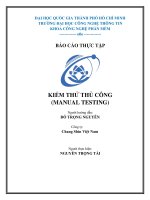 BÁO CÁO THỰC TẬP KIỂM THỬ THỦ CÔNG (MANUAL TESTING)