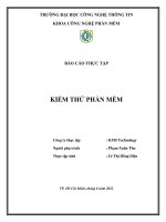 BÁO CÁO THỰC TẬP KIỂM THỬ PHẦN MỀM