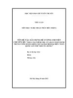 tiểu luận môn nghệ thuật phát biểu miệng tên đề tài xây DỰNG đề CƯƠNG CHI TIẾT CHUYÊN đề “báo cáo CHÍNH TRỊ  của BAN CHẤP HÀNH TRUNG ƯƠNG ĐẢNG KHÓA XII tại đại hội đại BIỂU TOÀN QUỐC lần THỨ XIII của ĐẢNG