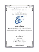 Xây dựng tiện ích ví điện tử trên google chrome hỗ trợ quản lý tài sản của các địa chỉ trên nền tảng ethereum