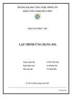 BÁO CÁO THỰC TẬP LẬP TRÌNH ỨNG DỤNG iOS