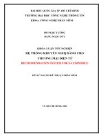 Hệ thống khuyến nghị dành cho thương mại điện tử (khóa luận tốt nghiệp)
