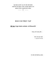 Lập trình website với ReactJS (báo cáo THỰC tập)